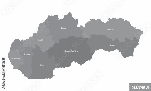 Slovakia grayscale map