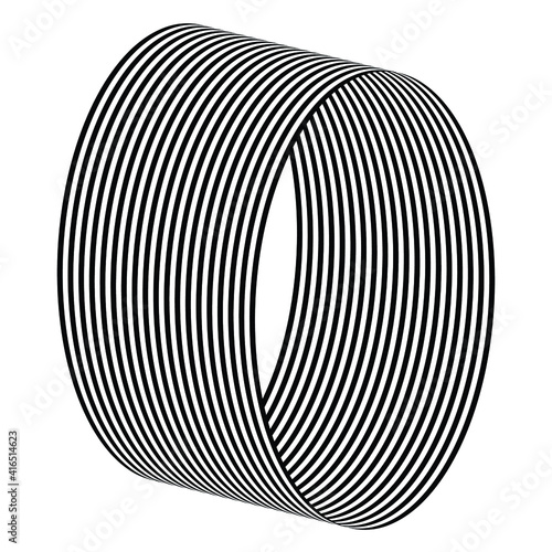 optical art abstract vector background shape wave design black and white op art  3d design, with organic effect.