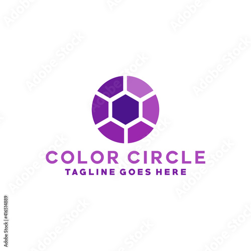 Color Circle Logo technology Icon. multicolor app Vector Modern Symbol. Company Logo Design Inspiration.