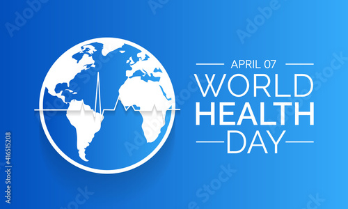 World Health Day is a global health awareness day celebrated every year on 7th April. Vector illustration design
