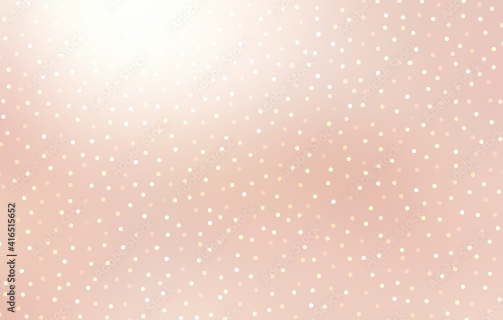 Small sparkles on pastel shiny background. Delicate texture abstract simple pattern.