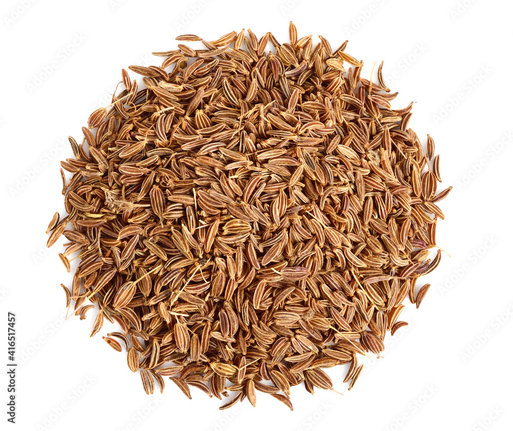Caraway Seed Pile Top View known as Meridian Fennel and Persian Cumin