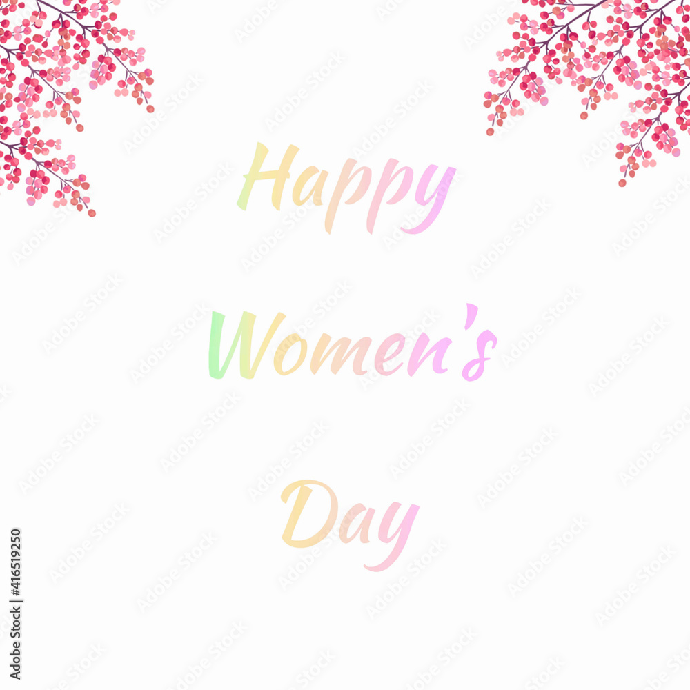 Happy international women's day wishes greeting card abstract background with colorful flowers frame, floral pattern, digital canvas art, graphic design illustration wallpaper Happy international women's day wishes greeting card abstract background with colorful flowers frame, floral pattern, digital canvas art, graphic design illustration wallpaper