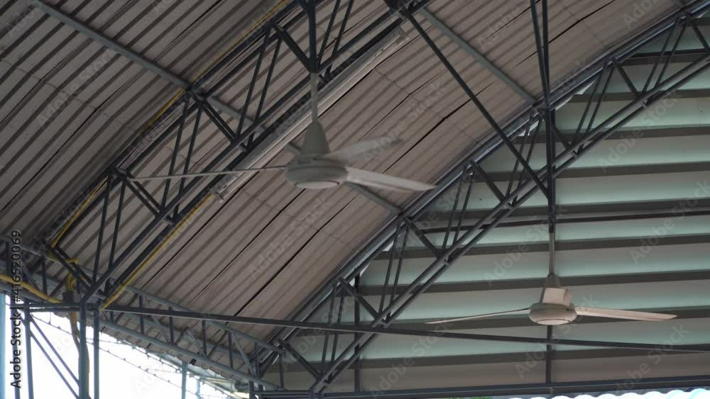 Electric ceiling fan in the garage
Electric ceiling fan in the garage