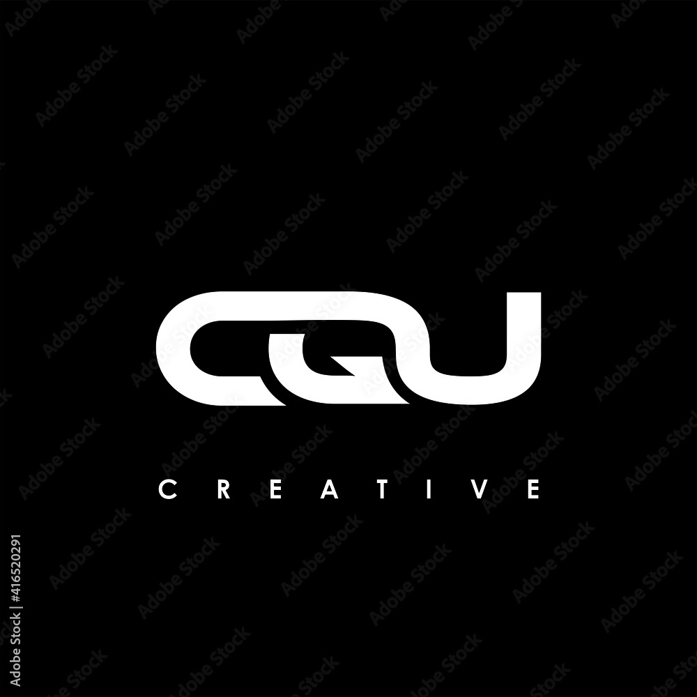 CQU Letter Initial Logo Design Template Vector Illustration CQU Letter Initial Logo Design Template Vector Illustration