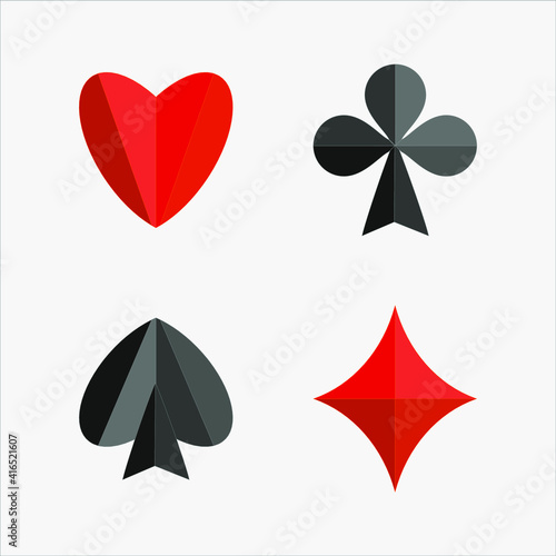 playing cards icon set