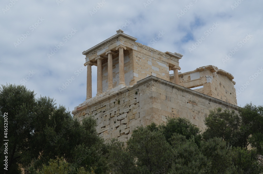 Fototapeta premium View from the hike to the Acropolis of Athens, Greece.