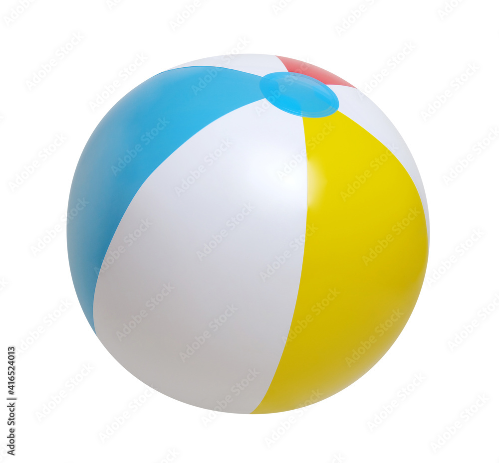 Beach ball on white
