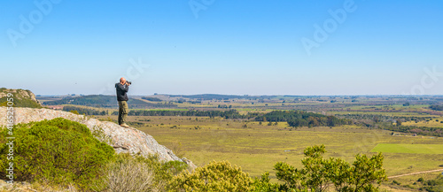 Man at Top Of Hill, Arequita Park, Lavalleja, Uruguay photo