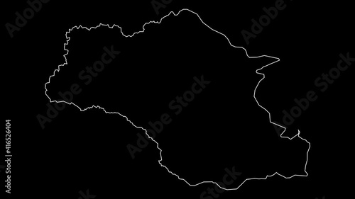 Gambela Ethiopia region map outline animation photo