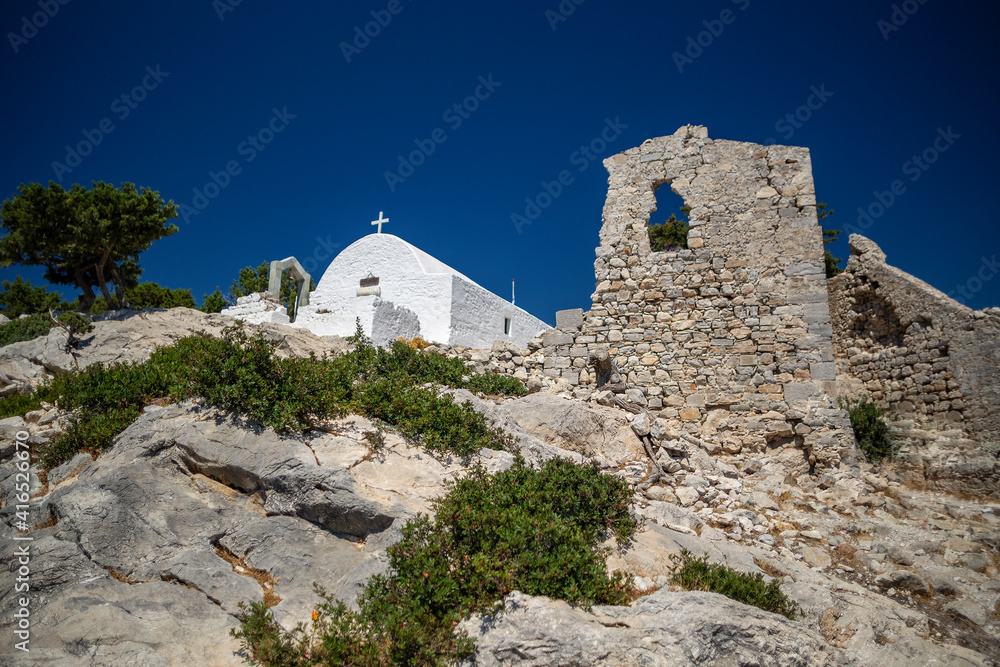 Church - greece - rhodos, monolithos