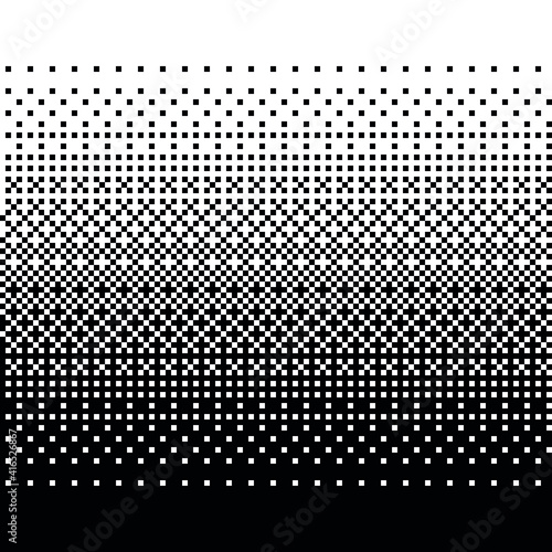Pixel abstract mosaic background Gradient design Isolated black elements on white background Vector illustration for website, card, poster