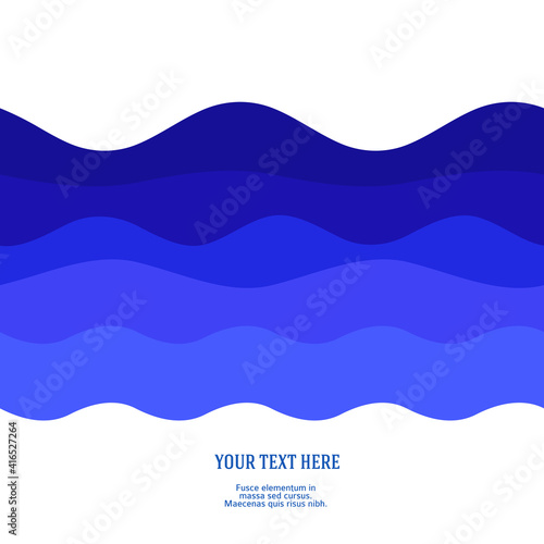 Fototapeta Naklejka Na Ścianę i Meble -  Freshness natural theme, a Fresh Water background of blue. Elements design seamless wave. Abstract wavy for overlaying background of page under meshedge of title front label. Vector illustration eps10