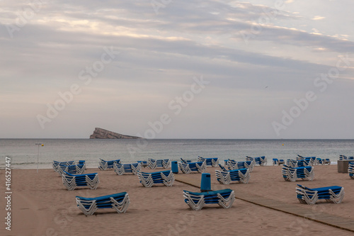Empty Benidorm Beach in the morning © Hans Hansen