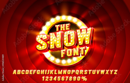 Show font set collection, letters and numbers symbol. Vector