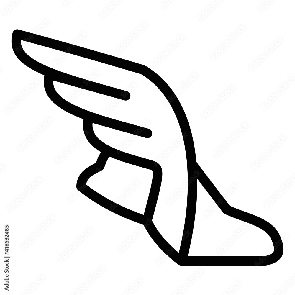 Hermes wing shoe logo line simple design vector Stock Vector | Adobe Stock