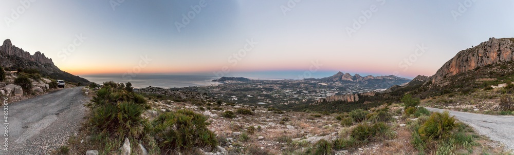 Sunrise landscape in Alicante, Spain
