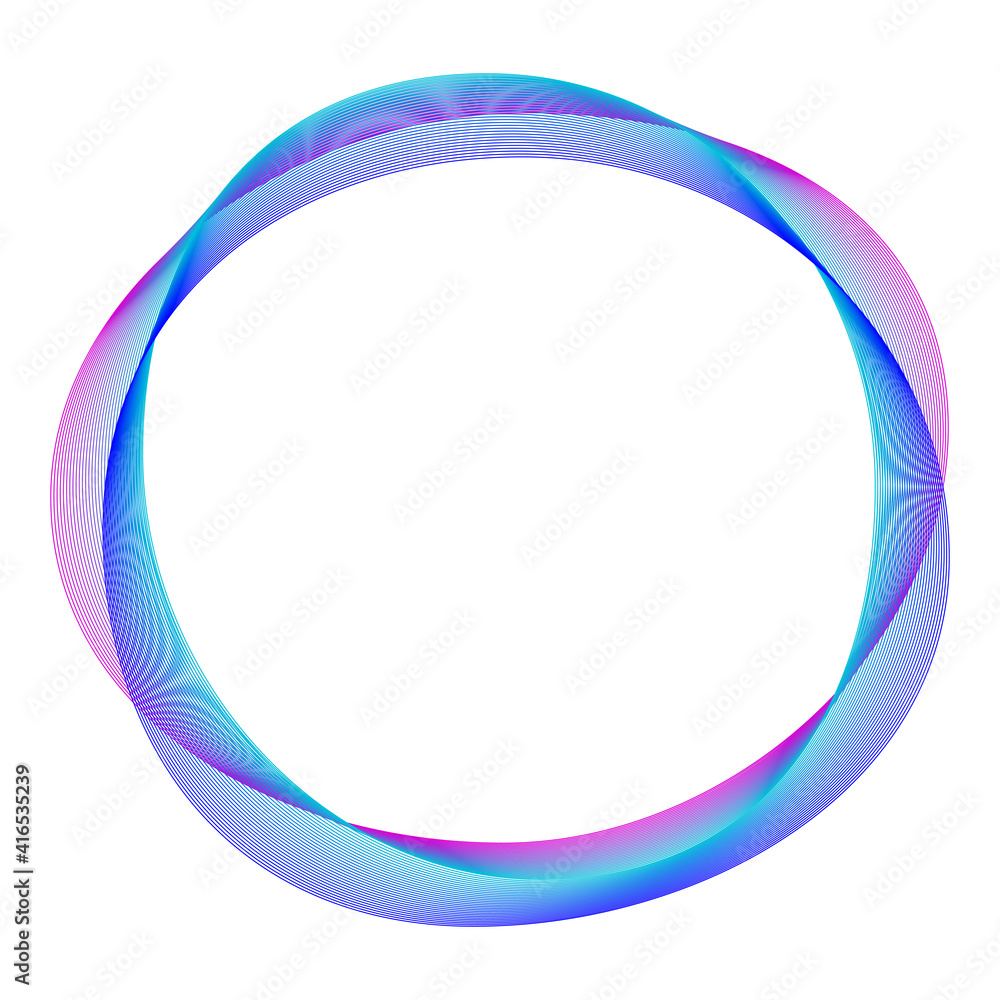 Design elements. Wave of many purple lines circle ring. Abstract vertical wavy stripes on white background isolated. Vector illustration EPS 10. Colourful waves with lines created using Blend Tool Design elements. Wave of many purple lines circle ring. Abstract vertical wavy stripes on white background isolated. Vector illustration EPS 10. Colourful waves with lines created using Blend Tool