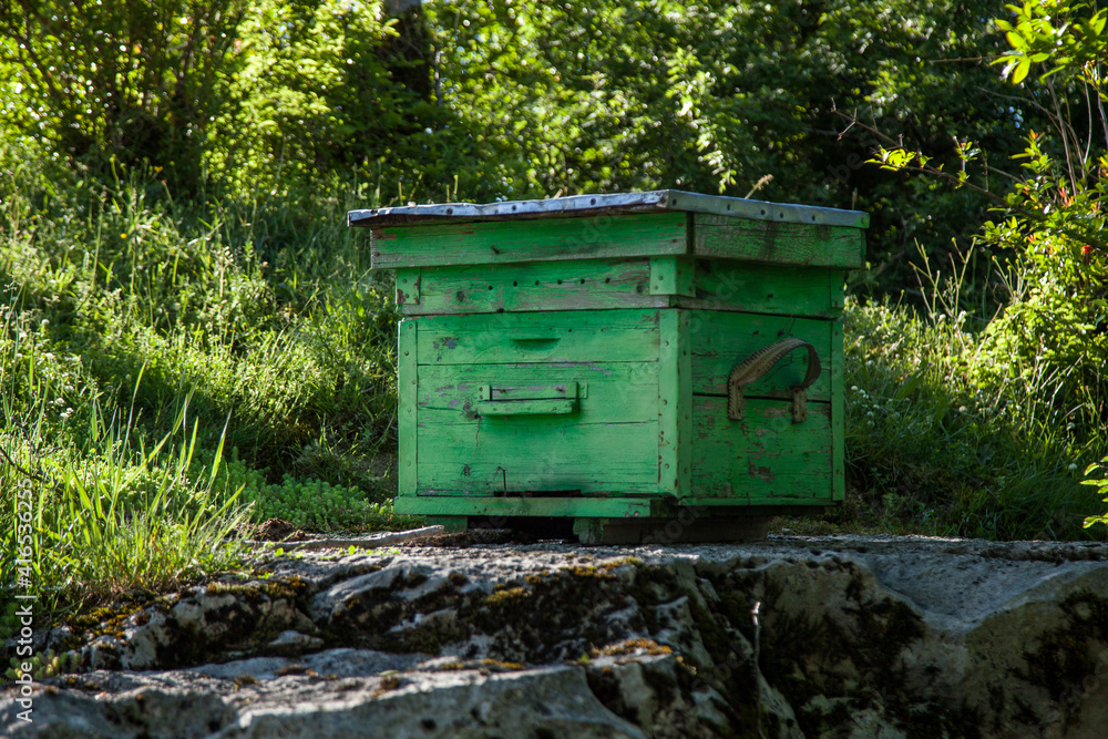 Fototapeta premium a bee hive made of wood