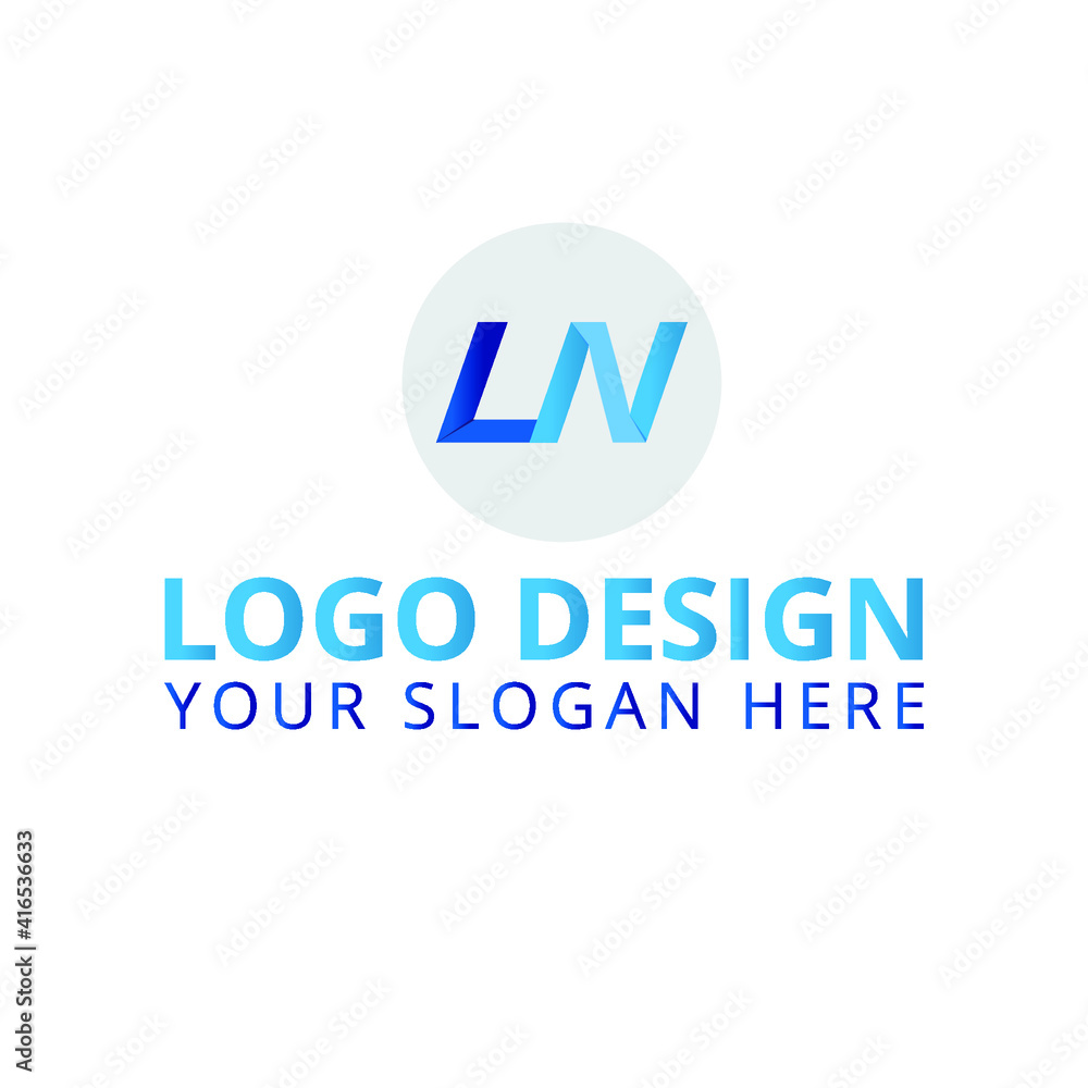 ln logo design professional logo 