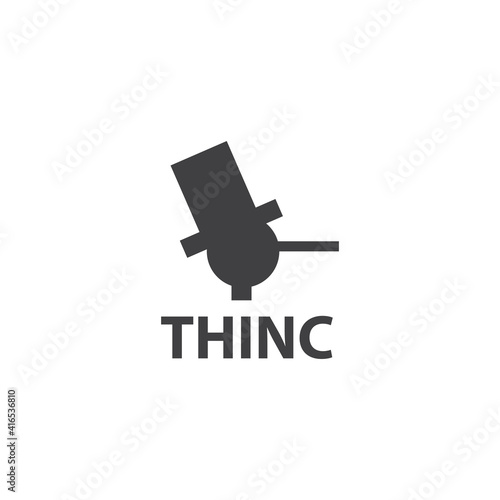 Pinocchio Thinc Logo Design Templates Vector Icon