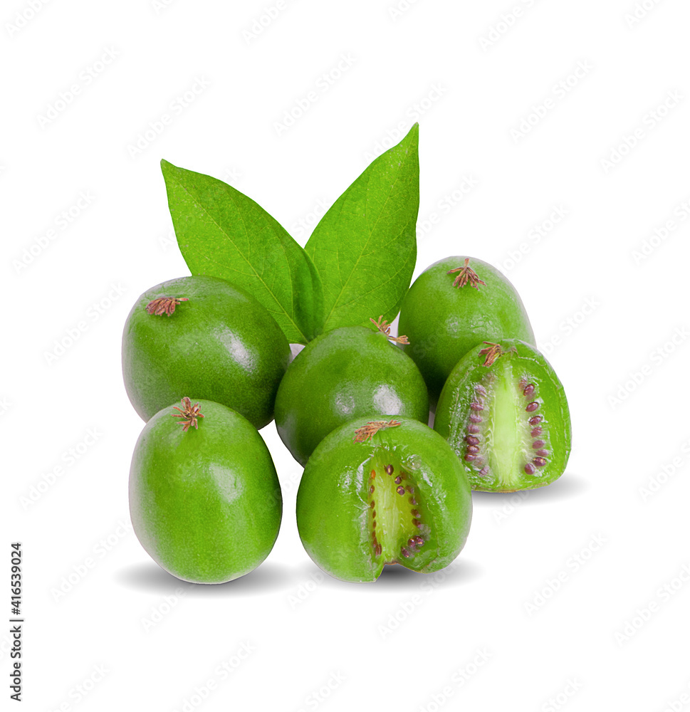 Obraz premium mini kiwiberry isolated on white background