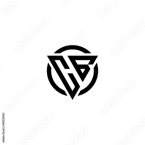 logo design inspiration for the letter CB triangle in a circle. design vector Free Download logo design inspiration for the letter CB triangle in a circle. design vector - GFXLoad