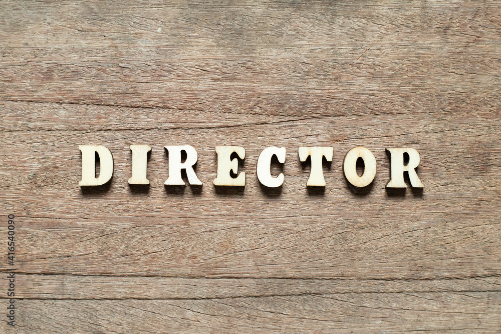 Alphabet letter block in word director on wood background Alphabet letter block in word director on wood background