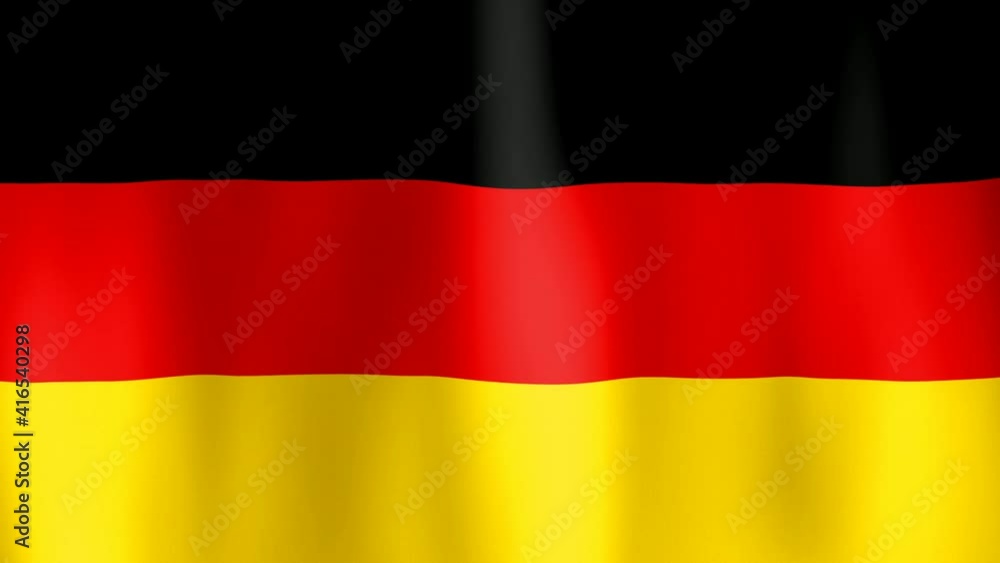 flag of Germany in motion fluttering in light breeze. Wind waves sway flag of Germany. Animated background for announcing events. Video flag of Germany in motion fluttering in light breeze. Wind waves sway flag of Germany. Animated background for announcing events. Video