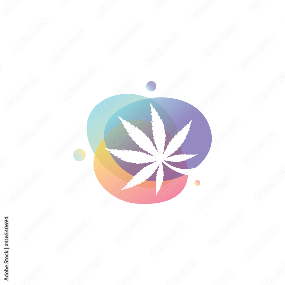 Marijuana medical logo template design