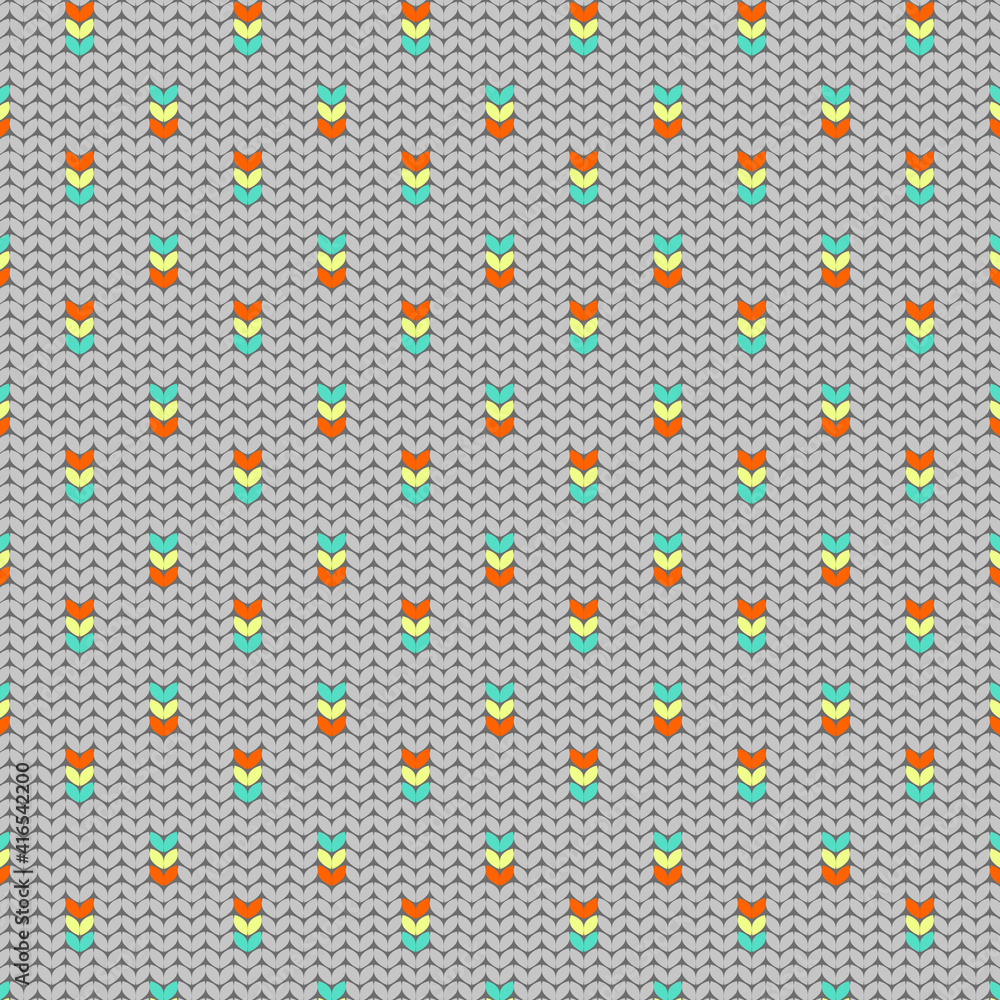 knitted pattern. textile design for fabric.