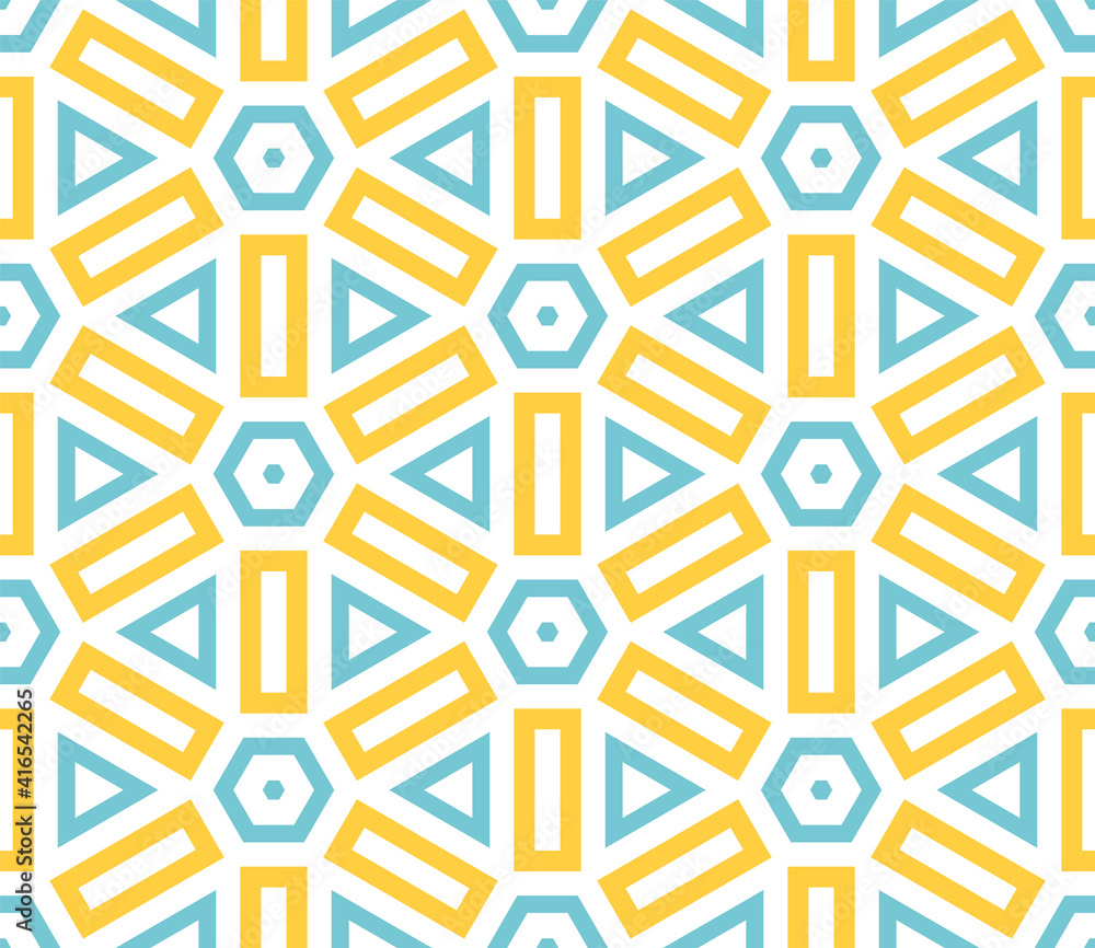 Abstract fantasy thin line hexagon, triangle geometric seamless pattern. Creative mosaic, tile background. Abstract fantasy thin line hexagon, triangle geometric seamless pattern. Creative mosaic, tile background.