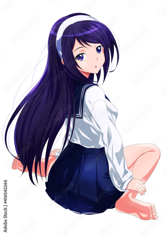 可愛い 少女 イラストアニメ 漫画 立ち絵 笑顔 女の子 Girl Anime Stock Illustration Adobe Stock