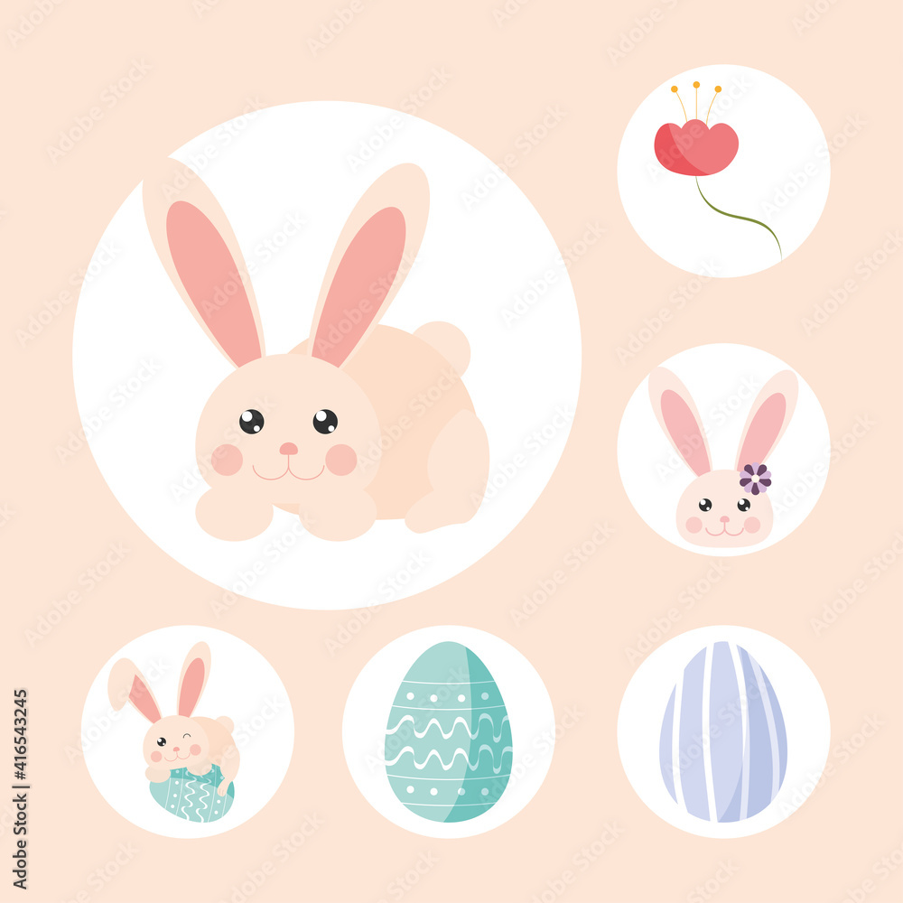 set easter rabbit eggs set easter rabbit eggs