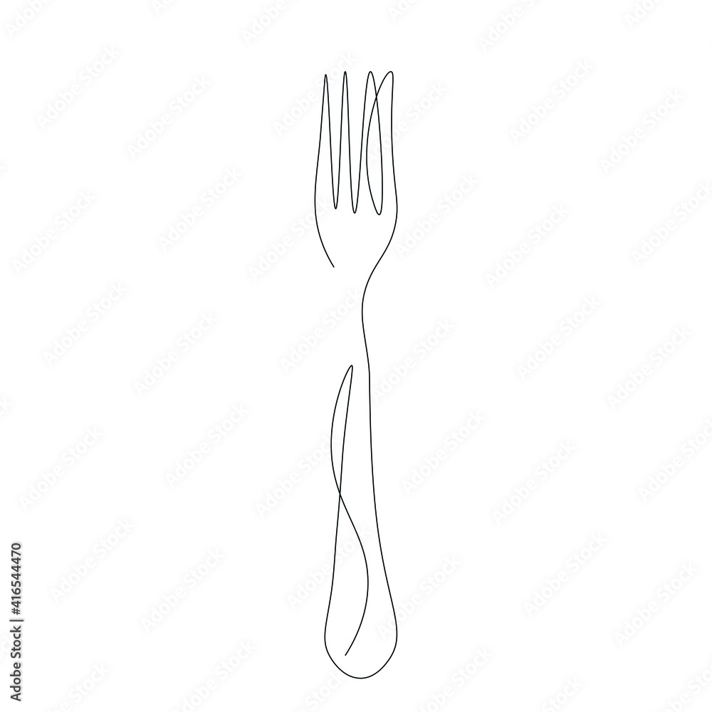 Fork on white background, vector illustration Fork on white background, vector illustration