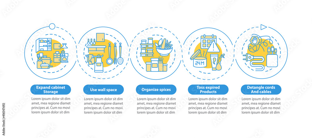 Freeing up storage space vector infographic template. Decluttering ...
