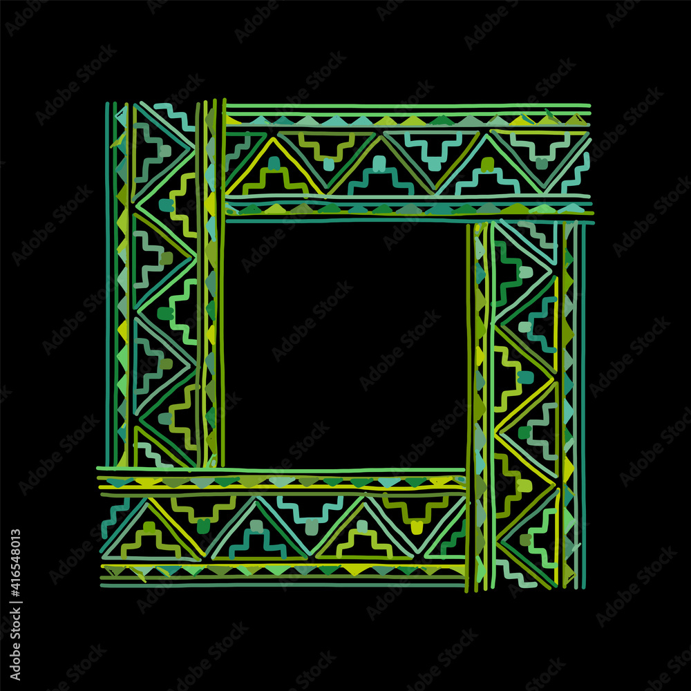Obraz premium Ethnic handmade frame for your design
