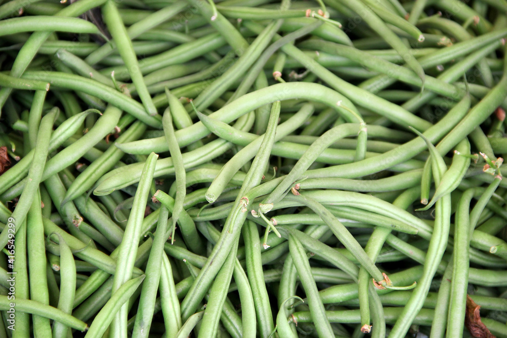 Full frame shot of fresh organic green beans Full frame shot of fresh organic green beans
