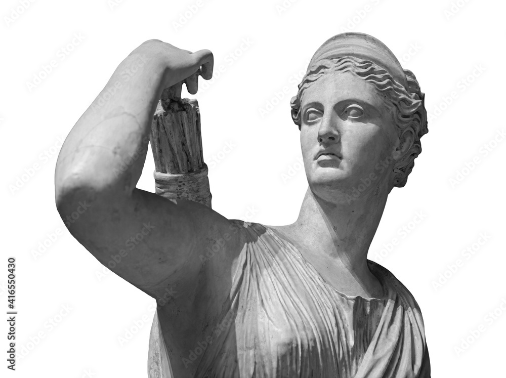 Ταπετσαρία Classic white marble statuette Diana of Versailles isolated on white background