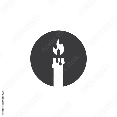 black candle icon vector illustration design template