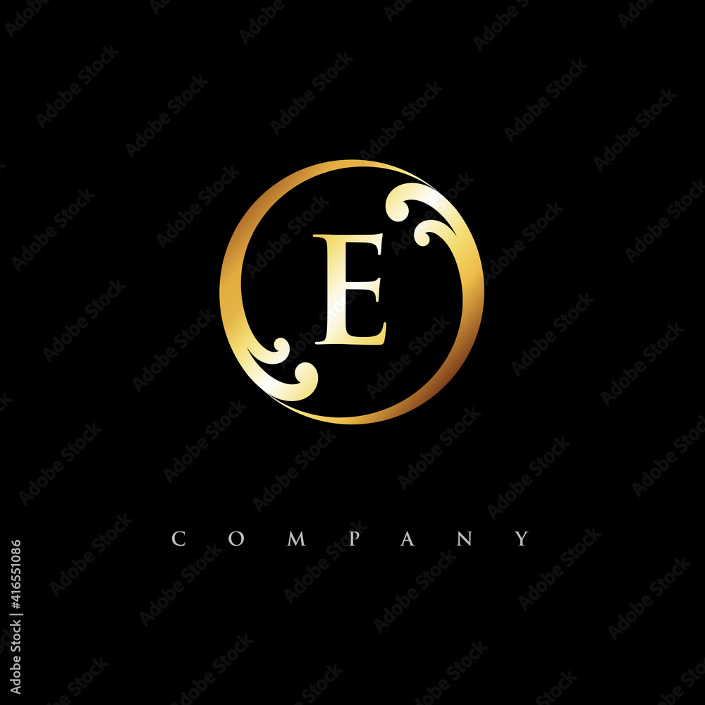 initial E logo design vector