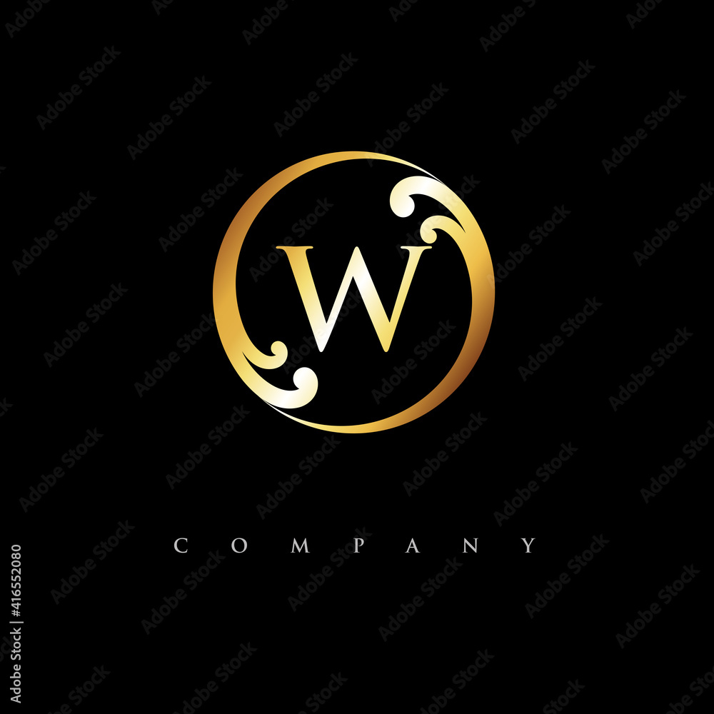initial W logo design vector
