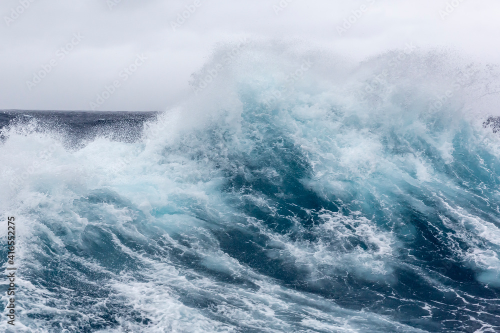 High westerly winds build large waves in the Drake Passage, Antarctica, Polar Regions High westerly winds build large waves in the Drake Passage, Antarctica, Polar Regions