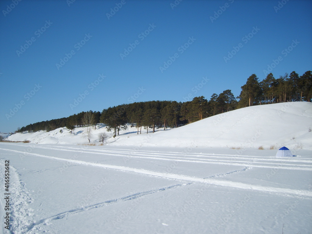 ski resort in winter