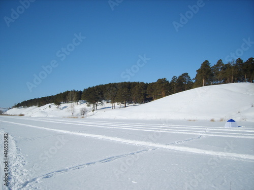 ski resort in winter