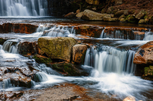 Beautiful scenery of the Wild Waterfall on the ?omnica river, Karpacz. Poland