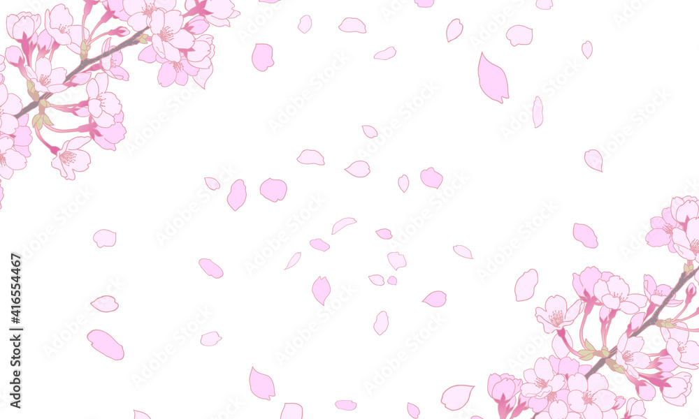 桜のイラスト 背景素材 桜のイラスト 背景素材