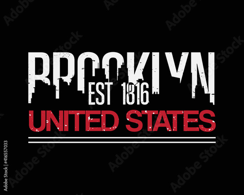 Text graphic illustration design  BROOKLYN  perfect for the design of t-shirts  shirts  hoodies  undershirts  etc.