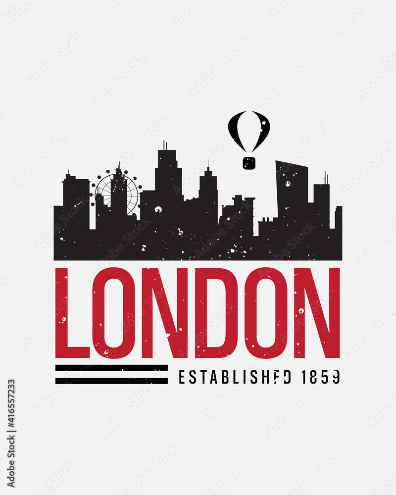 Text graphic illustration design, LONDON, perfect for the design of t-shirts, shirts, hoodies, undershirts, etc.