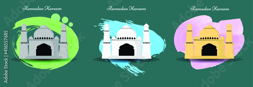 ramadan kareem vector illustration cute moscque